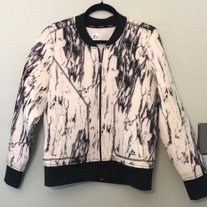 Marble Print Athletic Jacket